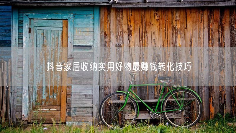 抖音家居收纳实用好物最赚钱转化技巧