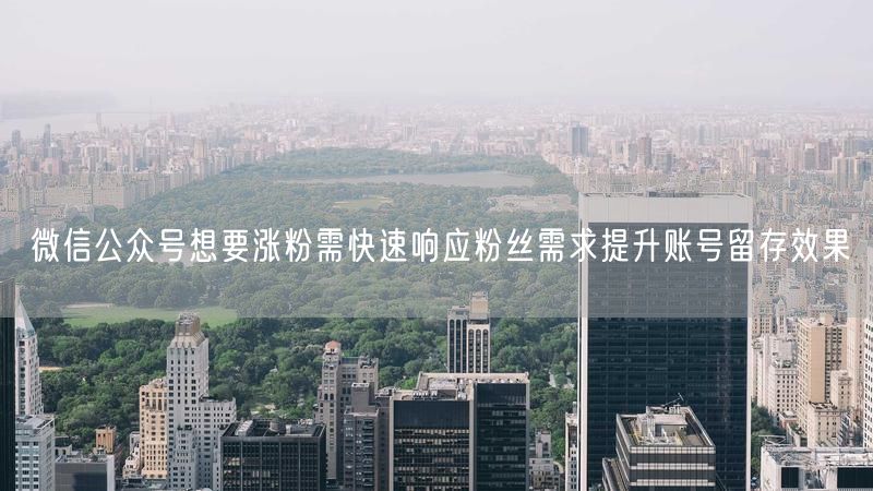 微信公众号想要涨粉需快速响应粉丝需求提升账号留存效果