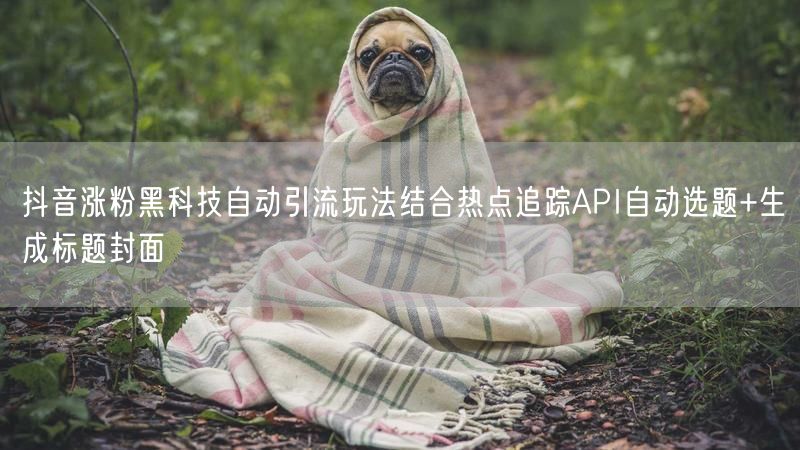 抖音涨粉黑科技自动引流玩法结合热点追踪API自动选题+生成标题封面