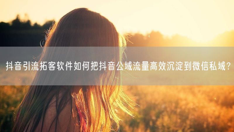 抖音引流拓客软件如何把抖音公域流量高效沉淀到微信私域？