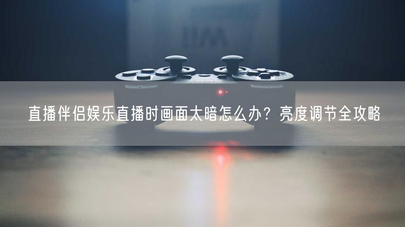 直播伴侣娱乐直播时画面太暗怎么办？亮度调节全攻略