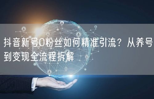 抖音新号0粉丝如何精准引流？从养号到变现全流程拆解