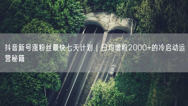 抖音新号涨粉丝最快七天计划｜日均增粉2000+的冷启动运营秘籍